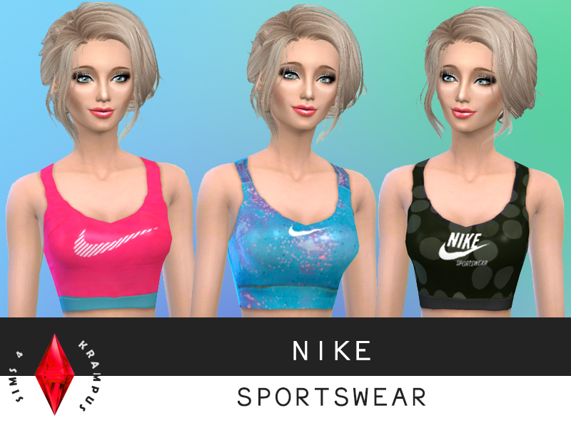 The Sims Resource - Set of 3 Nike Sports Bras