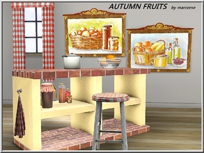 Sims 3 — Autumn Fruits_marcorse by marcorse — Mellow paiintings of Autumn fruits and produce. 2 paintings in 1 file.