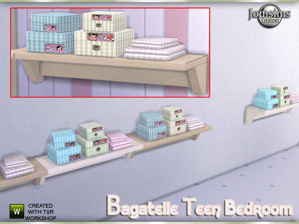 Sims 4 — bagatelle decorative shelf by jomsims — bagatelle decorative shelf. low shelf deco 