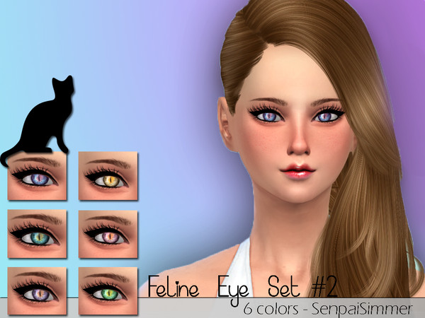 Sims 4 — Feline Eye Set #2 by SenpaiSimmer — 