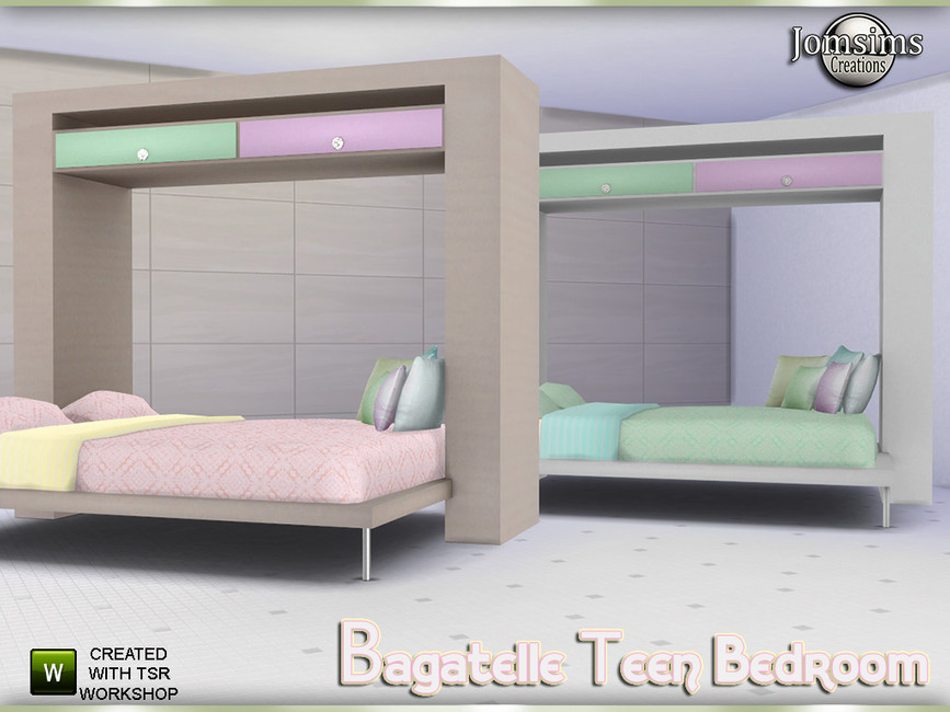 The Sims Resource Bagatelle double bed