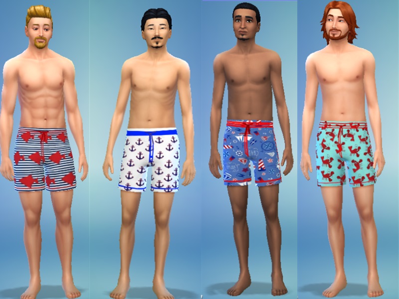 The Sims Resource - Mens Seaside Swimwear