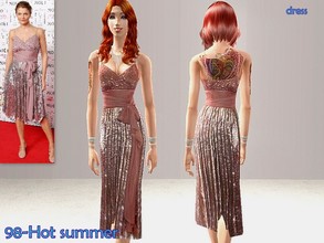 Sims 2 — Helena Shimmer pink dress - only dress by Well_sims — Beautiful formal pink dress for your sim. Only dress.