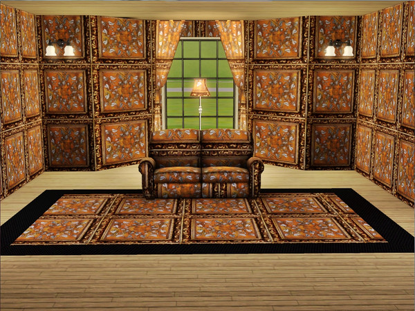 Sims 3 — Hedgehog_Panel_dull_copper_&_silver_ornaments by Prickly_Hedgehog — Copper with a touch of silver