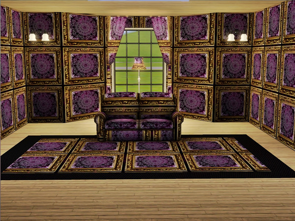 Sims 3 — Hedgehog_Panel_gold_and_purple_ornaments by Prickly_Hedgehog — Gold and purple