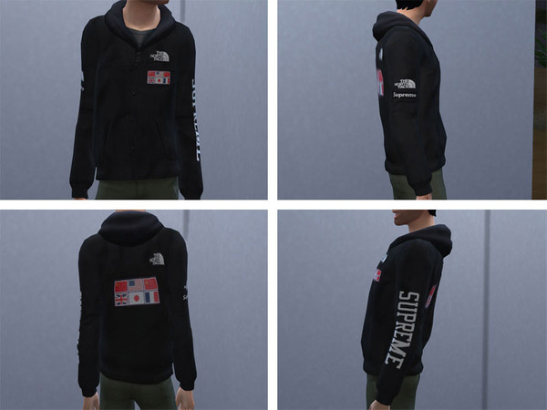 Sims 4 — Supreme x The North Face - The Expedition (Black) by dendysarus — Supreme x The North Face The Expedition