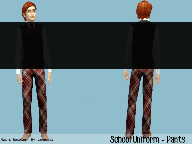 Sims 4 The Sims Resource | School Uniform - Pants by TSR Creator