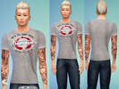 Sims 4 — Grey Desigual T-shirt by LovegameBAUD2 — a grey t-shirt DESIGUAL for men