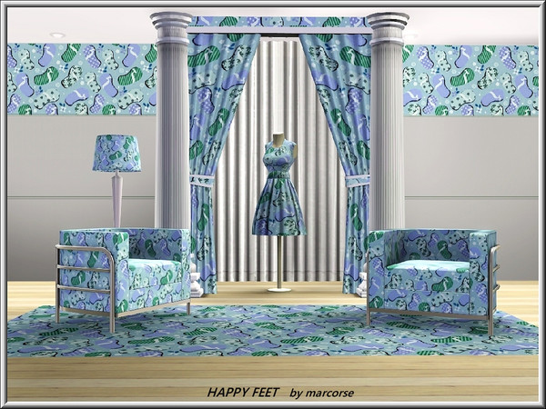 Sims 3 — Happy Feet_marcorse by marcorse — Themed pattern: selection of summer thongs [flip flops] for beach walking.