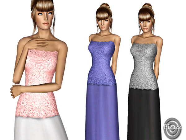 The Sims Resource - Lace Top Gown