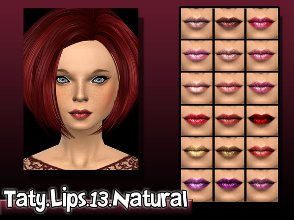 Sims 4 — [Ts4]Taty_Lips_13_Natural by tatygagg — -Female -Teen, Young Adult, Adult, Elder