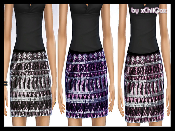 Sims 4 — Glitter skirt by xChiiQax — It's a simple glitter skirt in different colors. I hope you like it :) Please do not
