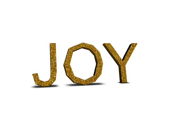 Sims 4 — Contemporary Christmas Joy by Angela — Contemporary Christmas Joy. Golden shiny Letters making the word Joy 
