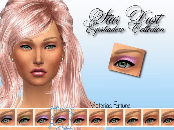 Sims 4 — Violet by fortunecookie1 — Want to add some shimmer to your sims eyeshadow? Victorias Fortune Star Dust