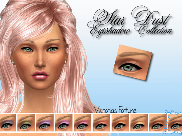 Sims 4 — French Toast by fortunecookie1 — Want to add some shimmer to your sims eyeshadow? Victorias Fortune Star Dust