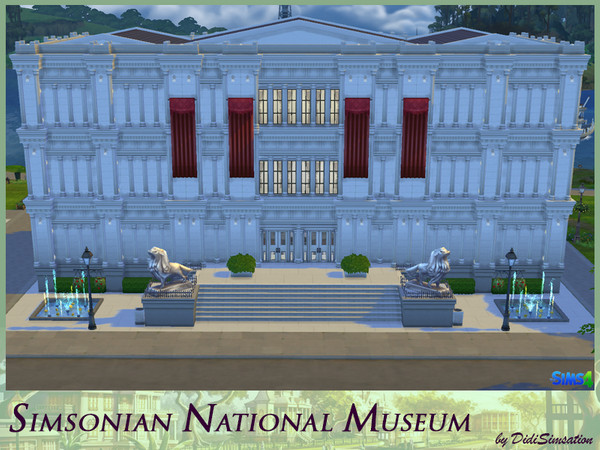 Sims 4 — Simsonian National Museum by didisimsation — Come and visit the magnificent Simsonian National Museum. Gaze at