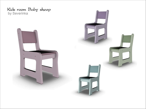 Sims 4 — Chair by Severinka_ — Chair dining of a set of 'Baby sheep' 4 color options - pink, blue, green and purple