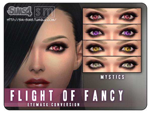 Sims 4 — [ Flight Of Fancy ] - Mystics Eye Mask by Screaming_Mustard — A conversion of my Stereo Eyes originally for TS2,