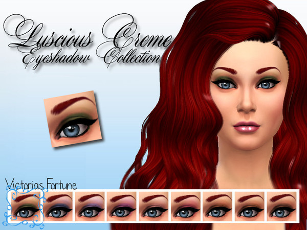 Sims 4 — Green by fortunecookie1 — This new eye shadow is a soft, luscious, creamy shadow for your favorite sim.