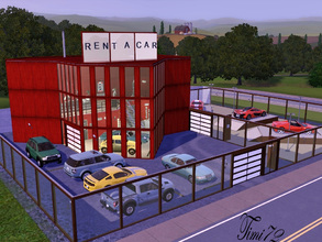 Sims 3 — Citro-Markt Rent-A-Car by timi722 — Car saloon with an apartment for the salesman. You can choose from of the