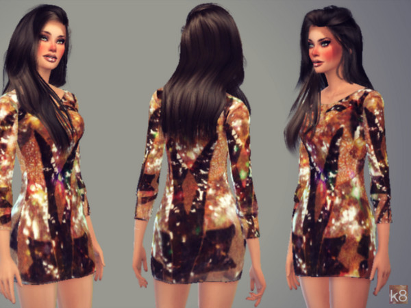 The Sims Resource | Sexy Sequin Mini Dress
