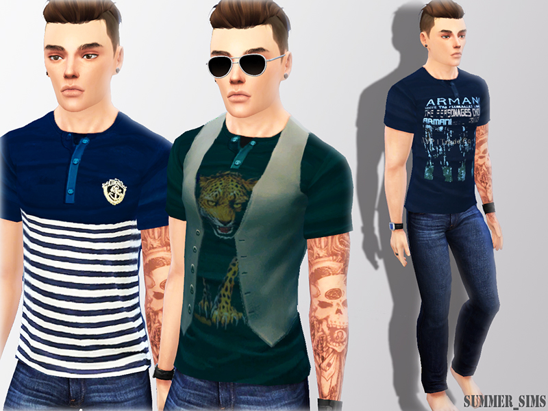 The Sims Resource - Mix t-shirts
