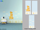 Sims 4 — Sweet Nursery Wall by Wimmie — This wall is a new item with its own thumbnails and swatches. Comes in 3