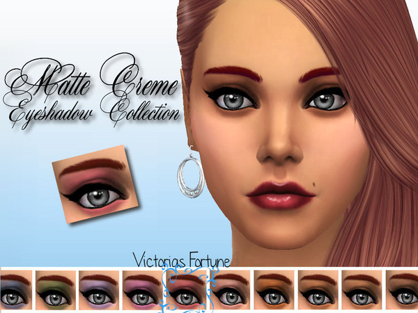 Sims 4 — Cranberry by fortunecookie1 — I have created these stand alone, custom matte eye shadows for your sims. They