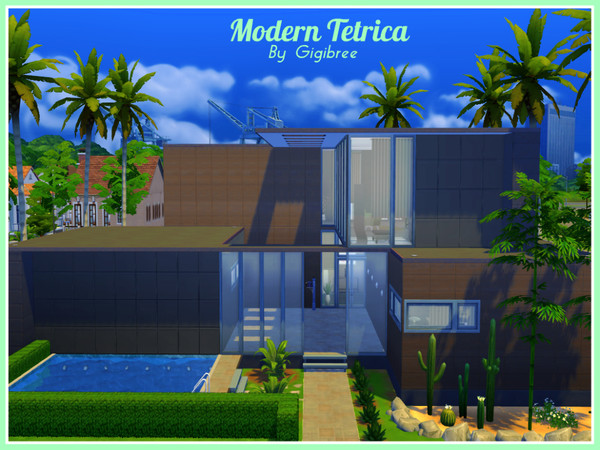 Sims 4 — Modern Tetrica House by Gigibree2 — Modern Tetrica is a modern house made on two levels. The main floor, has the