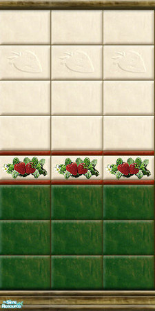 Sims 2 — RIPE STRAWBERRY - sgtstr01 by perelinka — Summer Garden - Ripe Strawberry: tiled wall 1 (kitchen)