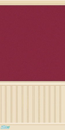 Sims 2 — Nautical Diningroom Wallpaper - PRWW by TSR Archive — Pure Red (Well, really it's more of a cranberry) wallpaper