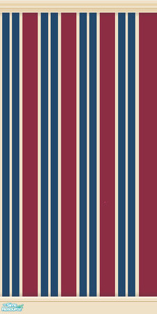 Sims 2 — Nautical Diningroom wallpaper - DSWK by TSR Archive — Darkly Striped Nautical inspired wallpaper with cream kick
