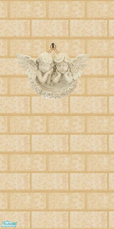 Sims 2 — sandstone double angle plaque by skinflin — 