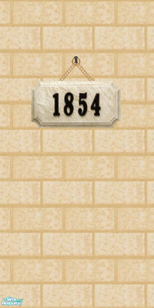 Sims 2 — sandstone double 1854 sign by skinflin — 