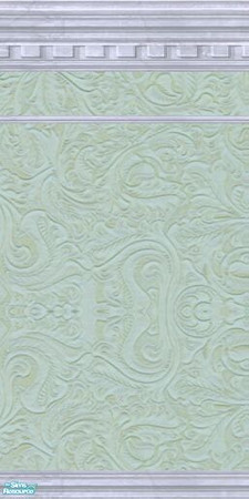 Sims 2 — Inspired Variety - Inspiration 6 by stephanie_b. — Use this beautiful teal and pale green wallpaper with