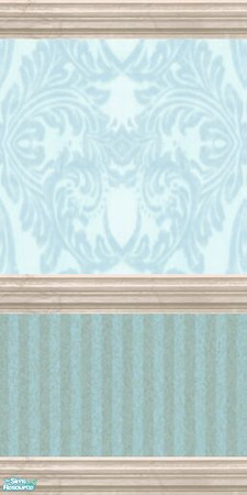 Sims 2 — Inspired Variety - Inspiration 5 by stephanie_b. — Use this lovely blue wallpaper with classic floral design and