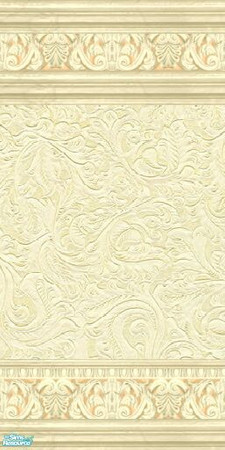 Sims 2 — Inspired Variety - Inspiration 3 by stephanie_b. — Use this elegant golden tapestry wallpaper with peach accents