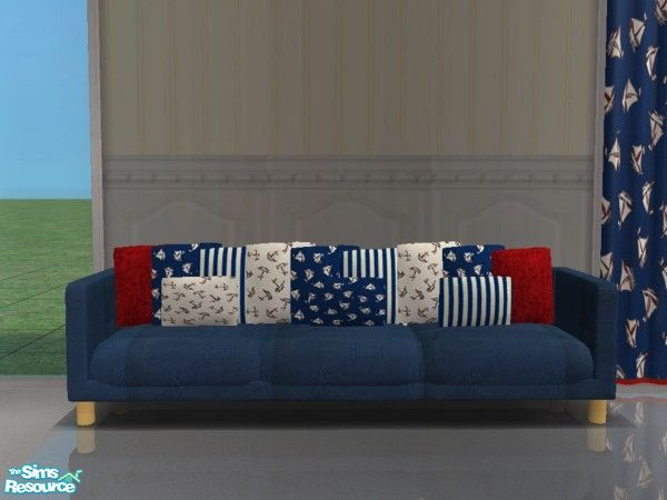 Sims 2 — Nautical Living - Sofa by MysticVelvet — Mesh required from Pimp my Sims.