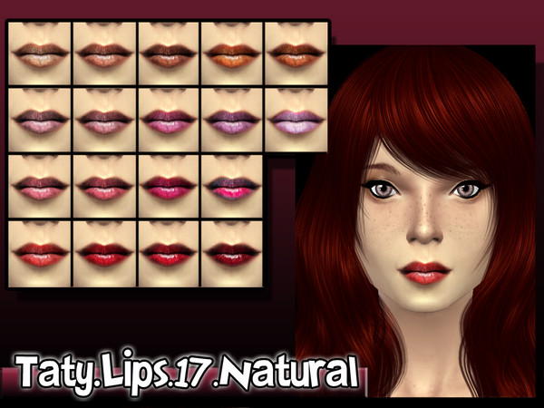 Sims 4 — [Ts4]Taty_Lips_17_Natural by tatygagg — - Female - Teen, Young Adult, Adult, Elder