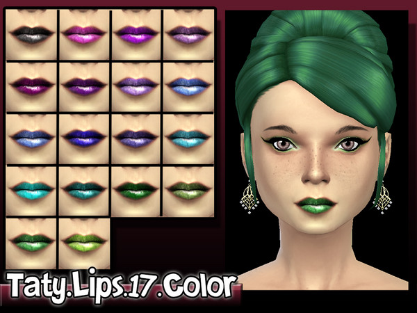 Sims 4 — [Ts4]Taty_Lips_17_Color by tatygagg — - Female - Teen, Young Adult, Adult, Elder