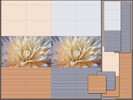 Sims 4 — Tile Aster (walls and floors) by Hanagatami — Tile Aster (walls and floors), 8 walls, 2 color options.