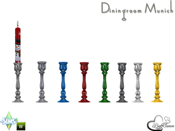 Sims 4 — Diningroom Munich Candleholder by BuffSumm — Part of the *Diningroom Munich for Sims 4* Candleholder to hold the