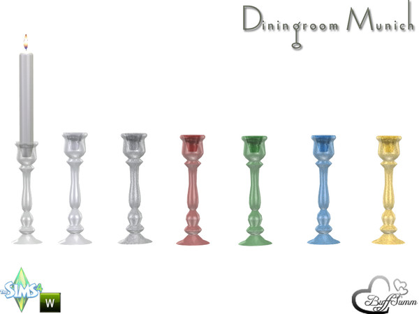 Sims 4 — Diningroom Munich Candleholder Glas by BuffSumm — Part of the *Diningroom Munich for Sims 4* Candleholder out of
