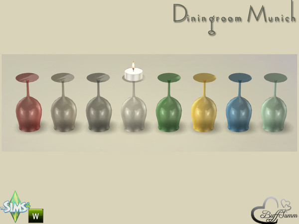 Sims 4 — Diningroom Munich Glas for Candle 2 by BuffSumm — Part of the *Diningroom Munich for Sims 4* To place the