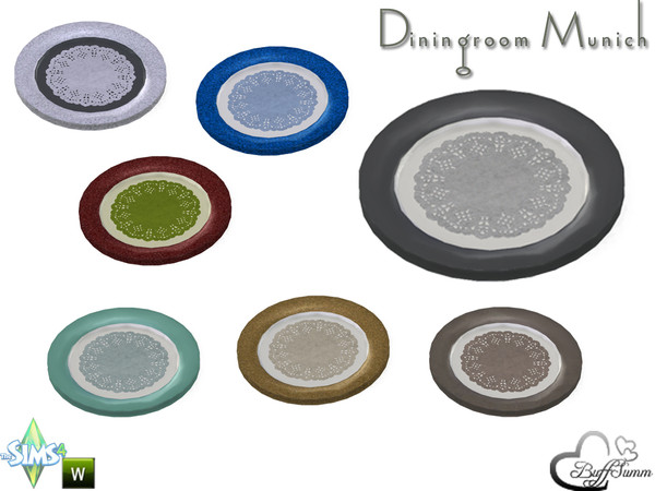 Sims 4 — Diningroom Munich Plate by BuffSumm — Part of the *Diningroom Munich for Sims 4*