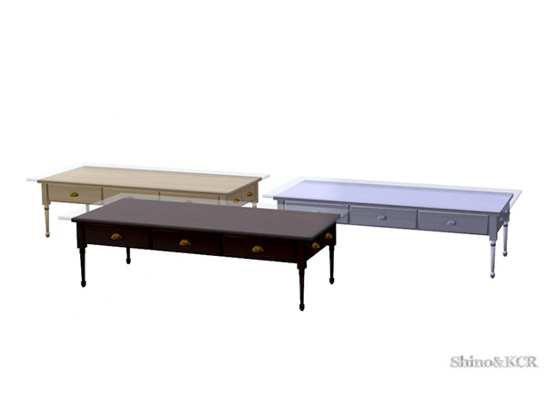 Sims 4 — PB Printer Living - Coffeetable by ShinoKCR — matching coffeetable inspired by Potterybarn Printer set