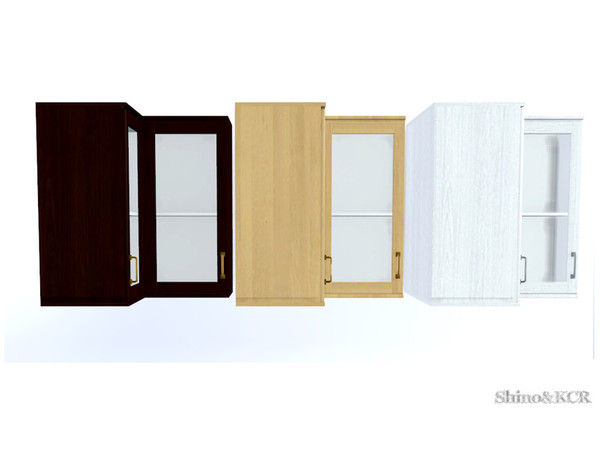 Sims 4 — PB Printer Living - Hutch Corner Glassdoors left by ShinoKCR — Have fun to built your own Wall unit with the