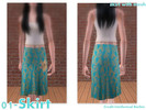 Sims 2 — 01-Skirt by Well_sims — Beautiful green skirt with gold ornament for your sim.