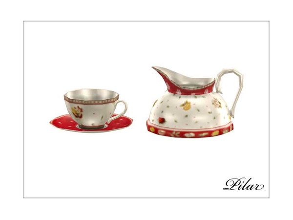Sims 4 — Pilar_RNcup-milk by Pilar — Christmas is dressed in red, gold and white tones In the heat of the fireplace,