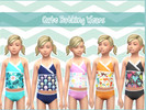 Sims 4 — Cute Bathing Wears by tamoura1 — Cute bathing wears, comes in 5 designs. - Standalone item